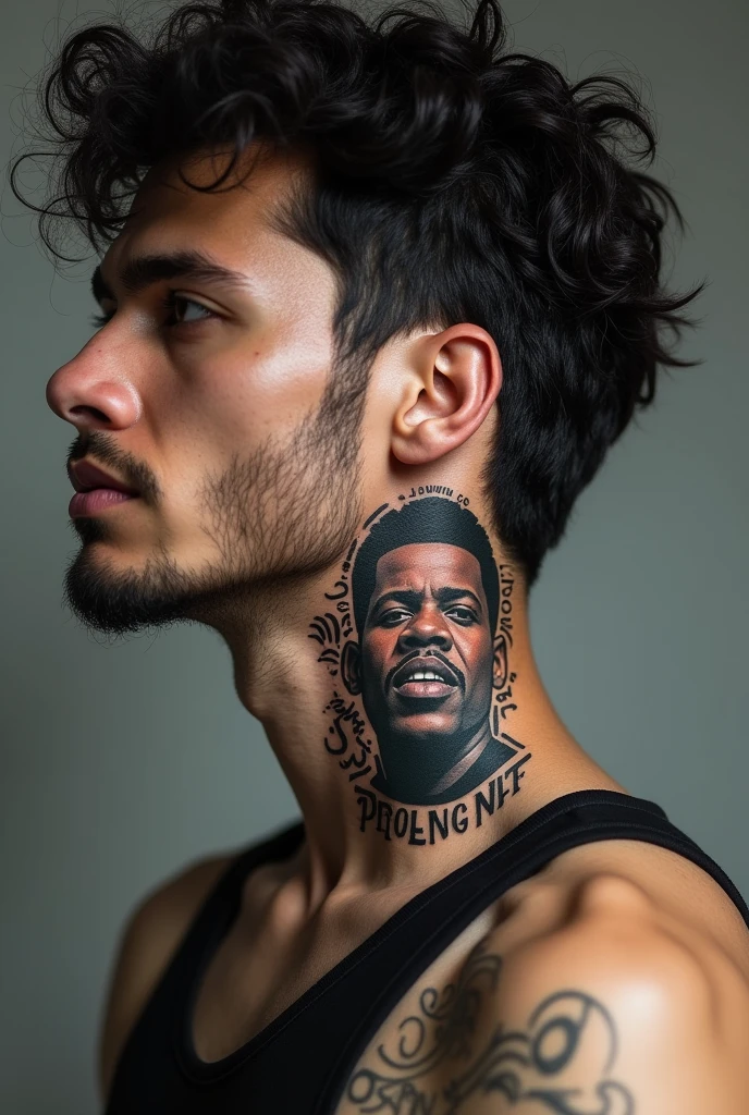 I want a tattoo on my neck on the side with letters of a man