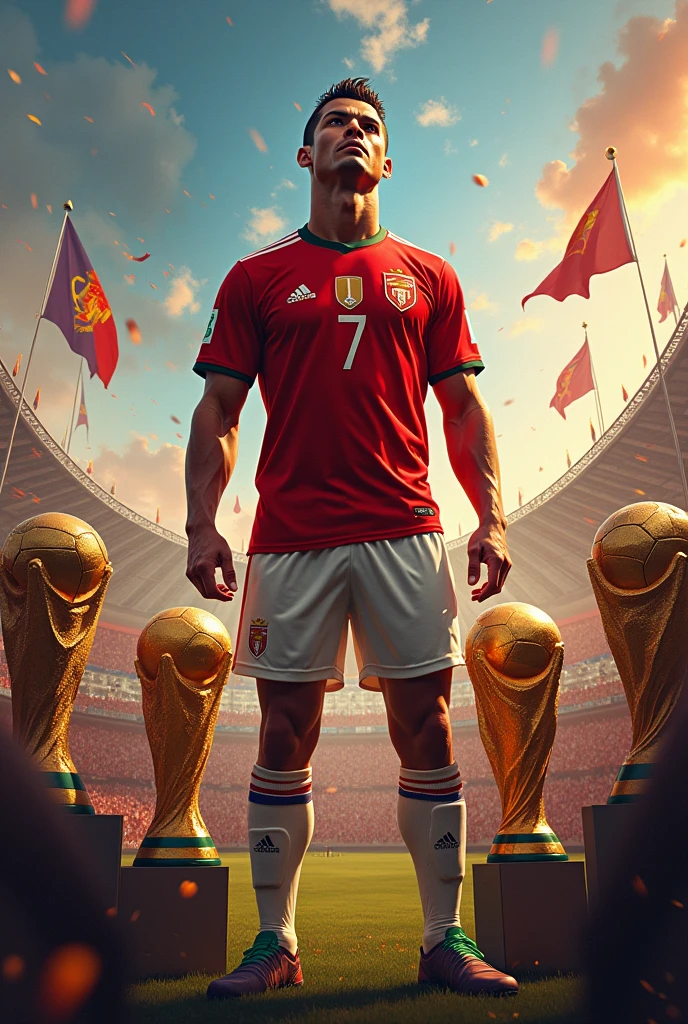 c.Ronaldo with 7 world cups