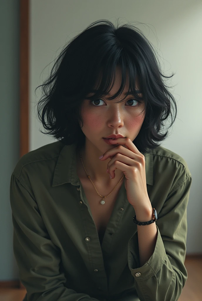 a person who is thinking something