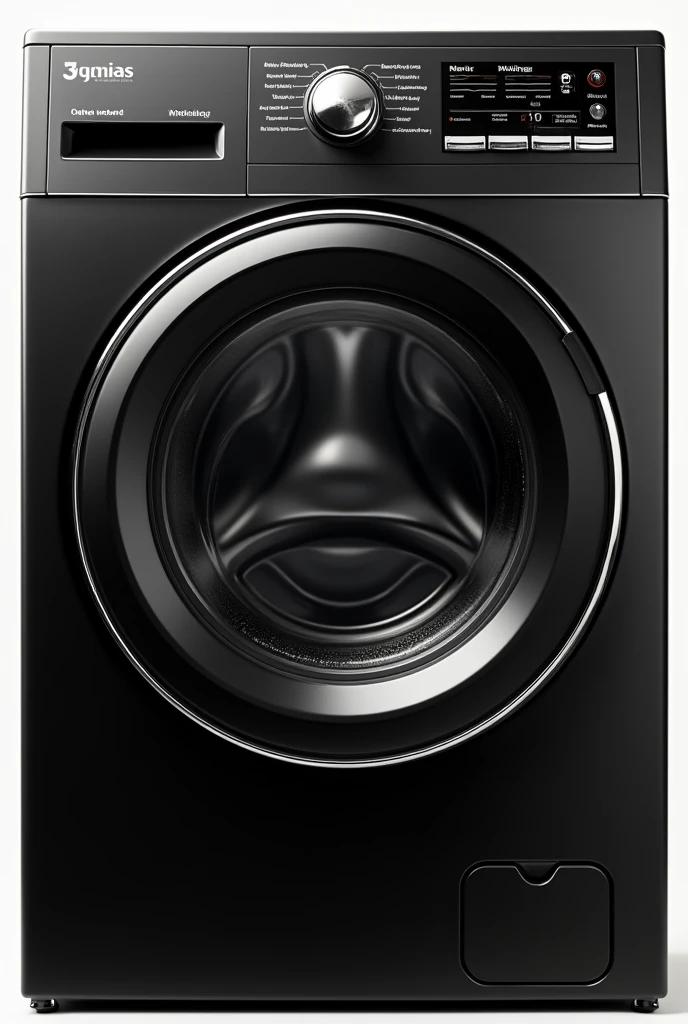 black realistic washing machine with hair bundles Png background