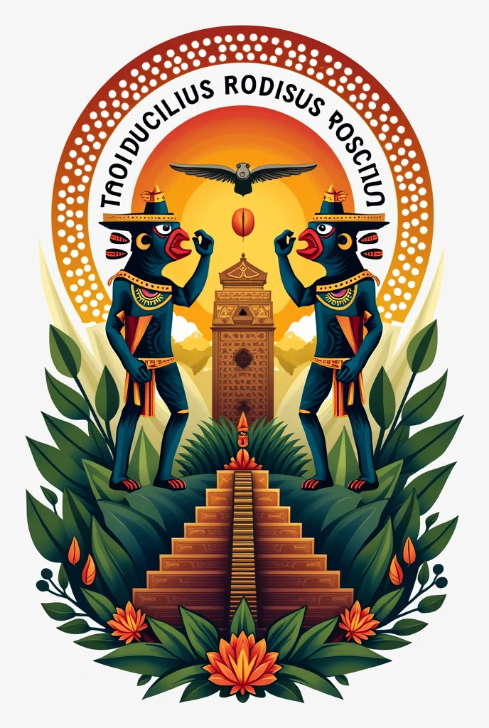 logologo that says "State Council of Multiethnic Indigenous Peoples of Veracruz", which includes elements such as the Voladores de Papantla, Coffee beans and the Tajín pyramid.