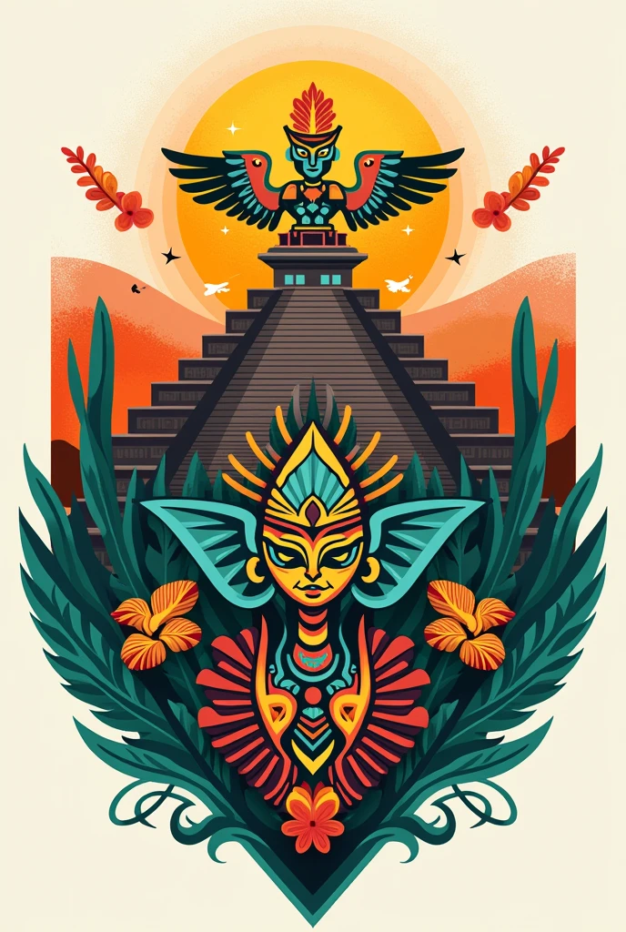 logologo that says "State Council of Multiethnic Indigenous Peoples of Veracruz", which includes elements such as the Voladores de Papantla, Coffee beans and the Tajín pyramid. 