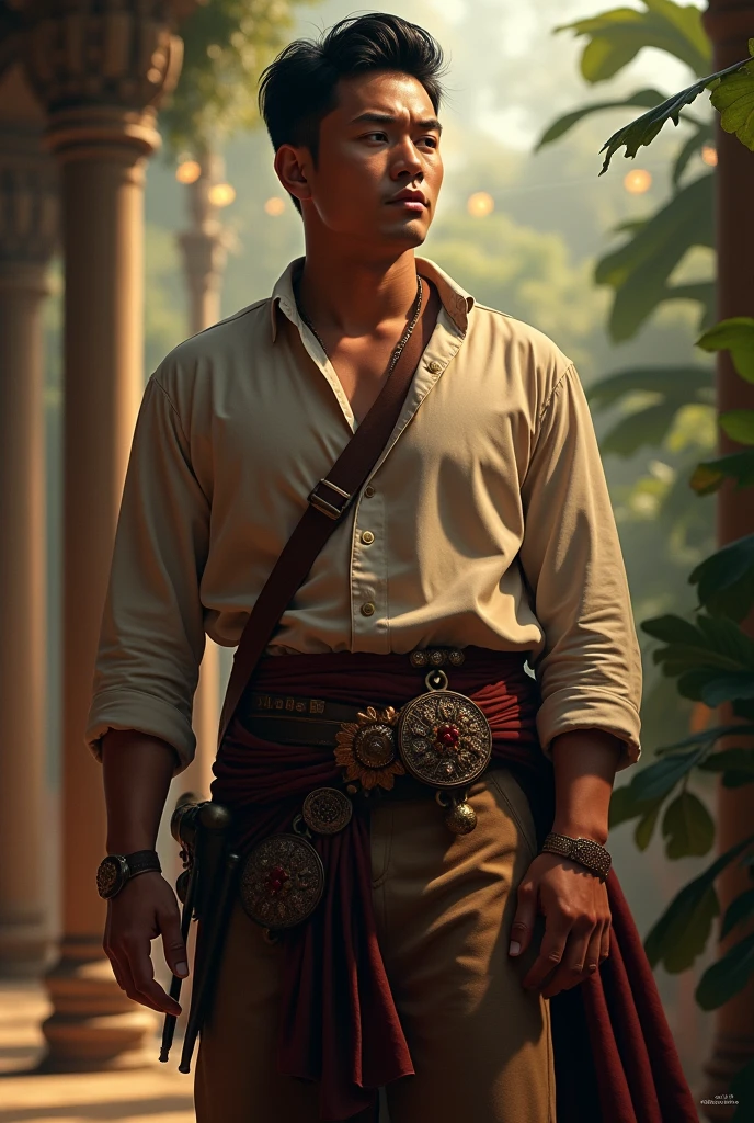 A handsome, young, tall leader in the old times in the Philippines