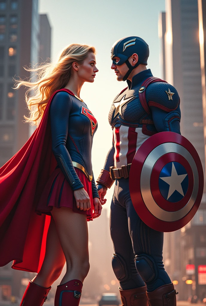 Supergirl and captain america
