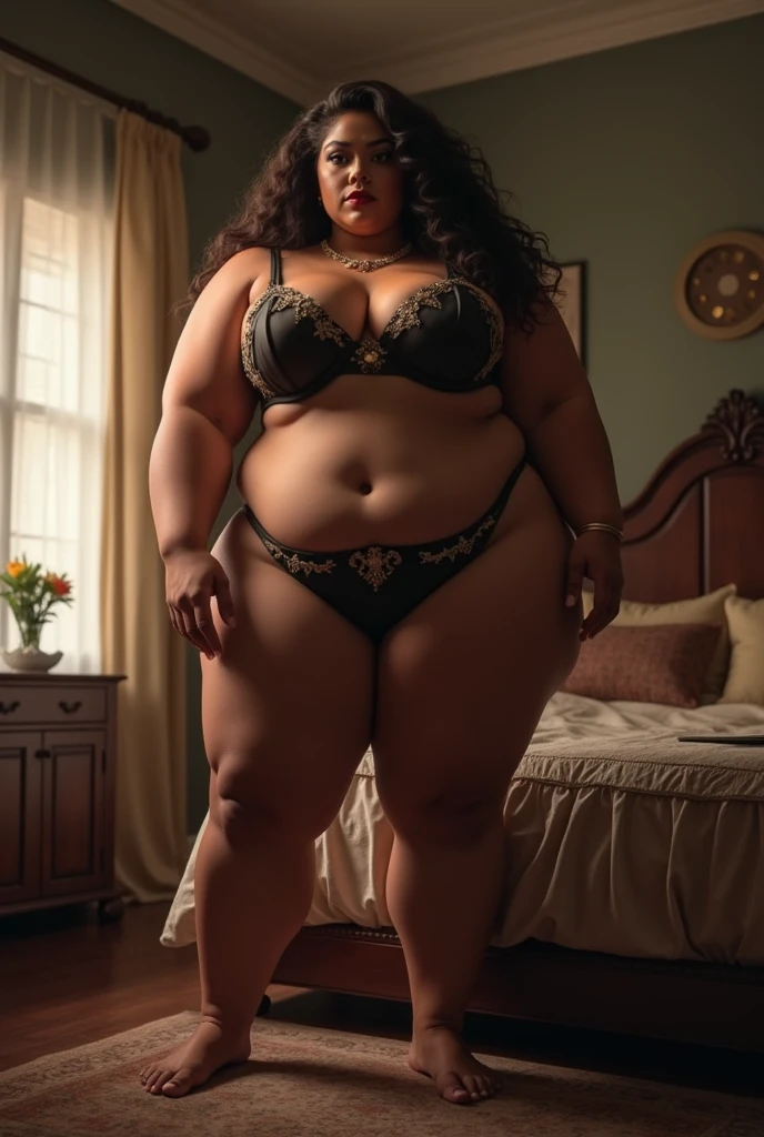 wet woman,big bbutt、bed room ,ae woman in a sexy costume posing a picture, thicc, thick body, thicc build, thick thigs, large thighs, hyperrealistic full figure, exaggeratedly large physique, massive legs towering over you, thick, beautiful thick female, powerful and huge, thick legs, thick thighs, wide hips, oppai proportions, pawg