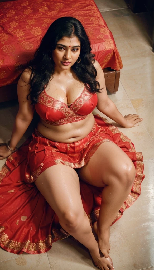 Day scene, full body photo of a plus sized 45 year old indian with a man from top view, (Masterpiece, Best Quality, High Resolution), office Background, (cum Splash on her breasts and nipples, cum Splash on her face, Splash of cum, cum Splash on her blouse, cum Splash on her eys), Sweet 25 year old South indian women sitting on her knees in a crowded party hall with a man, hour glass body red lips, silver colour silky gown, lightly makeup,ultra realistic, realistic, look at viewer (cinematic:1.3), intricate details,