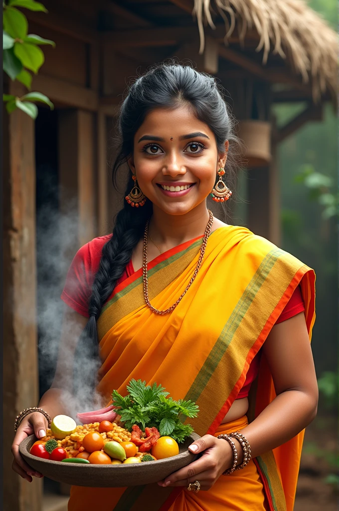 Create youtube logo for my channel with name as Vijaya Ramalingam on village and food recipes based theme