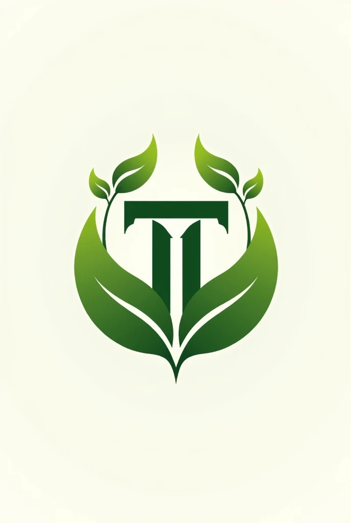 logo related to agriculture, hidden image of 2 T letters, has the image of sprouting sprouts, meaning protection