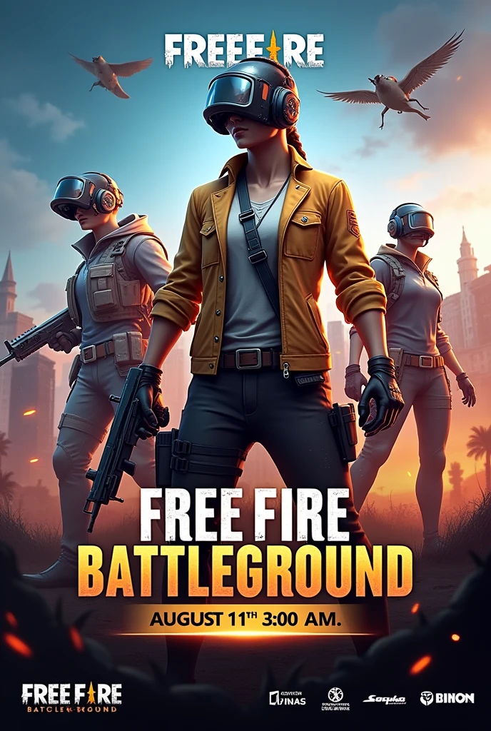 Basically I am organising a tournament of free fire Battleground on 11th August 3:00 a.m. everyone can participate in this and the entry fee of is whole squad is 200 and winning team get 500 and second team get 200 money back and second team get extra profits in next tournament for more information contact me 9662579404 make poster in English