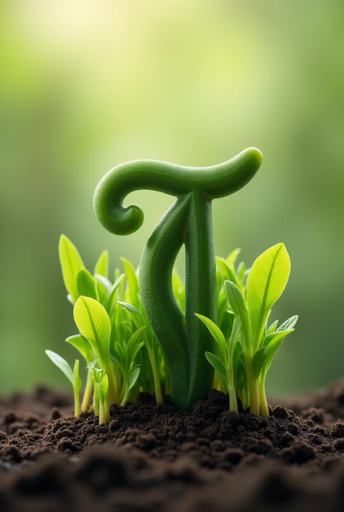 logo related to agriculture, hidden image of 2 T letters, has the image of sprouting sprouts, meaning protection