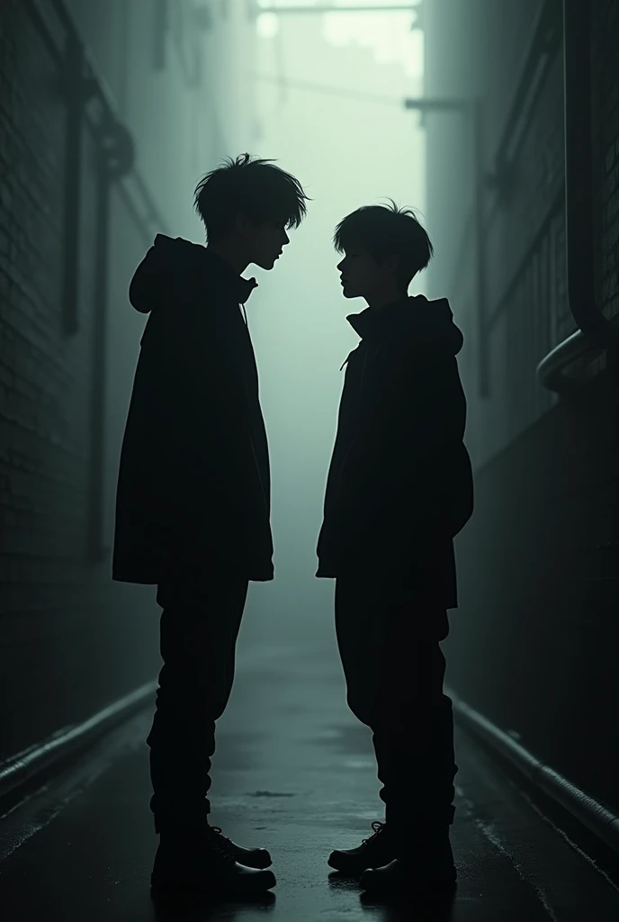 Give me two shadows seeing each other, these people are Han Jisung skz Lee know skz