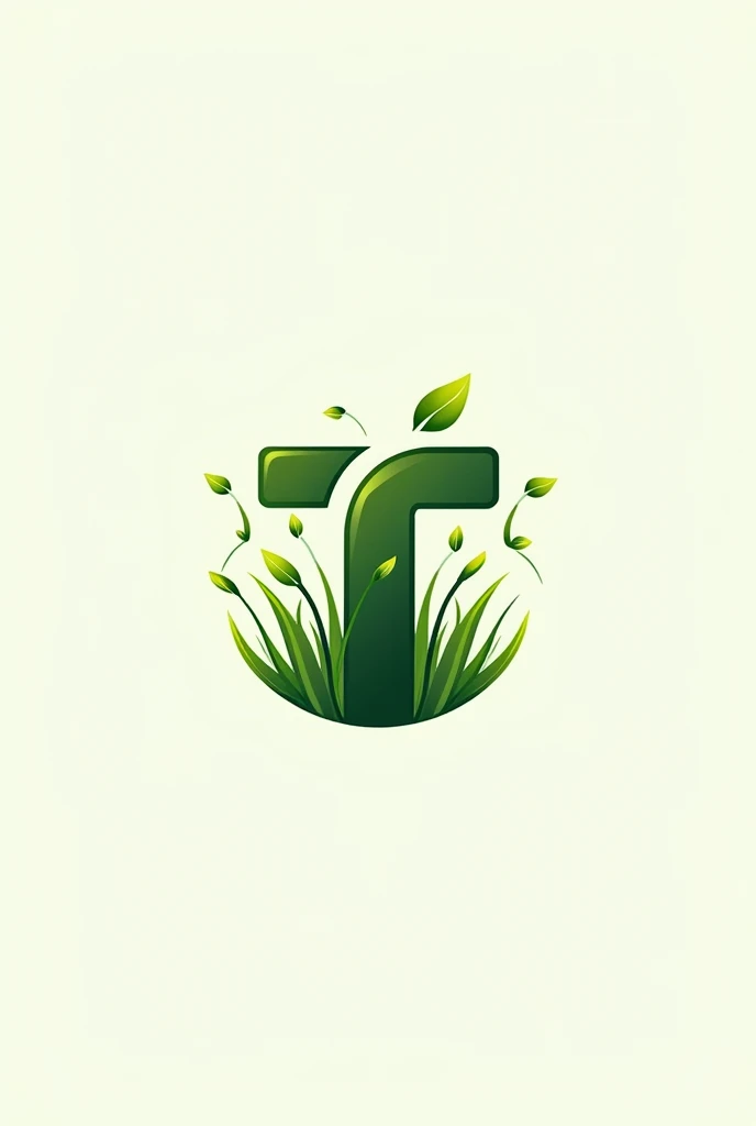 logo related to agriculture, hidden image of 2 T letters, has the image of sprouting sprouts, meaning protection