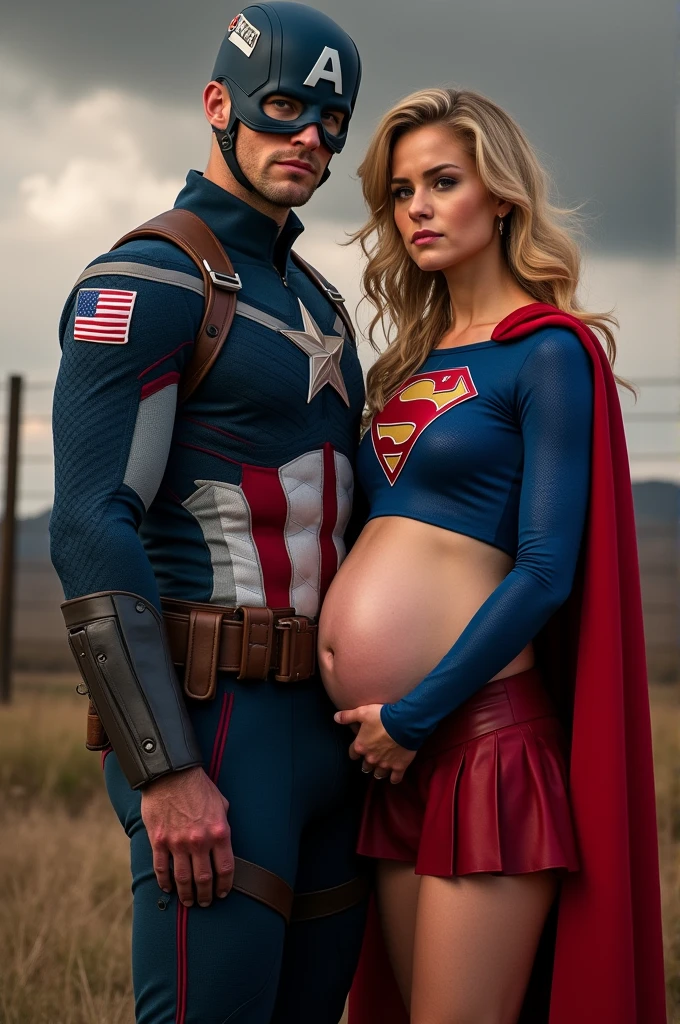 Captain america with supergirl pregnant