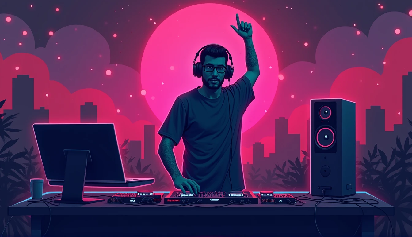 edm music,Neon Energy, illustration
