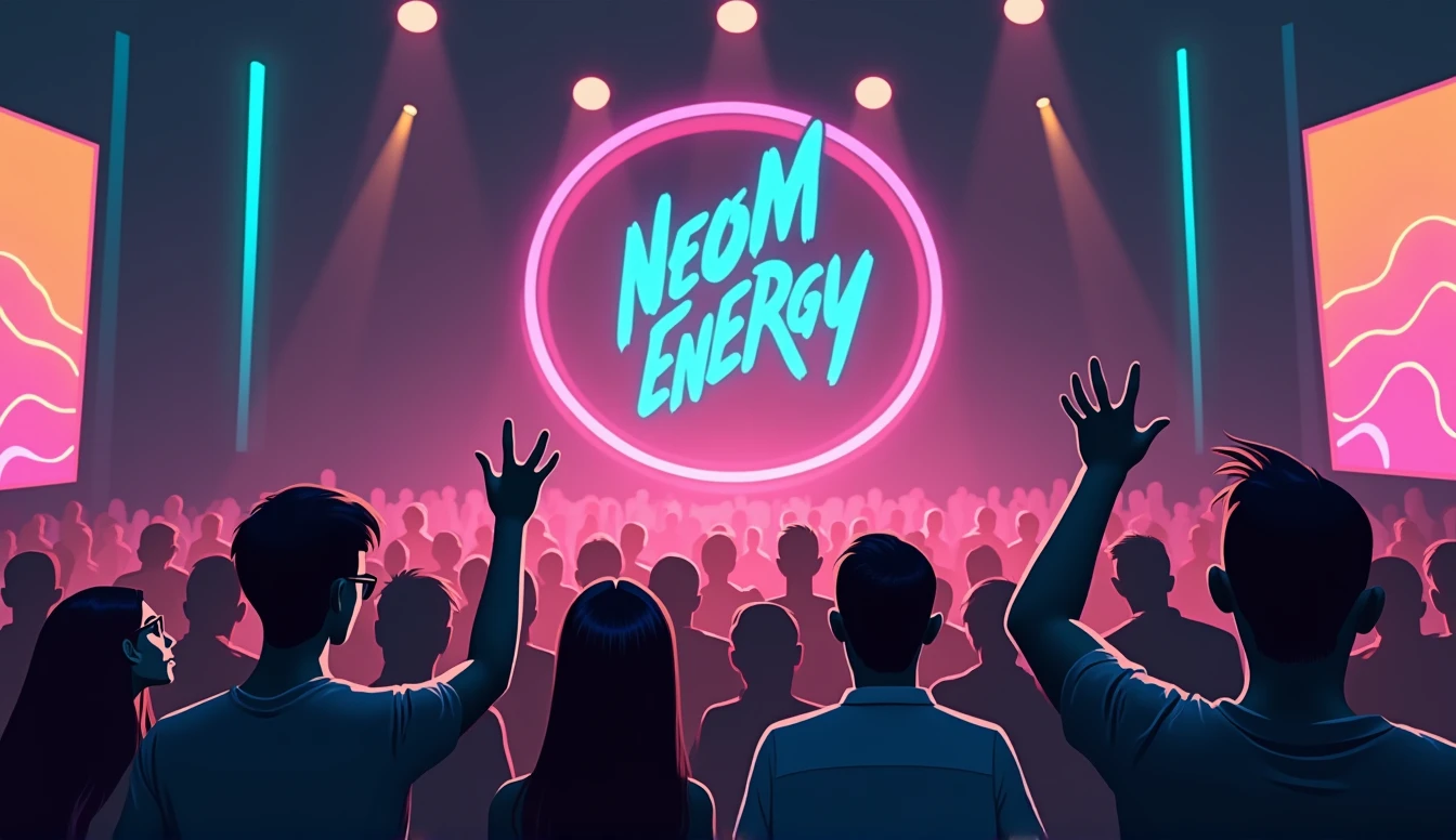 edm music,Neon Energy, illustration
