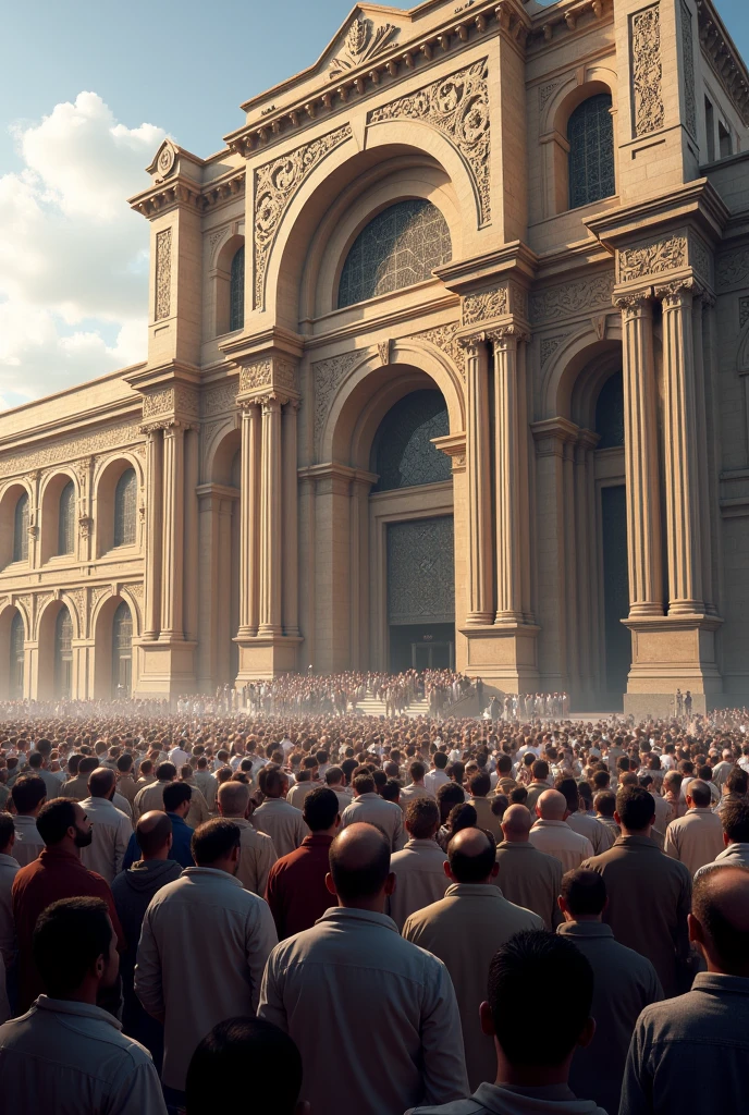 100 Peoples standing in front of a building named Big Bajar company