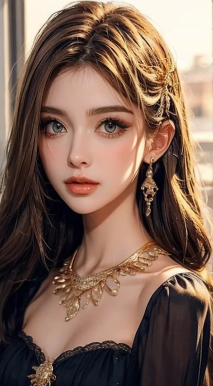 Beautiful woman、Arabian、Veil、Gold Jewelry、masterpiece、Highest quality、Ultra delicate、8k、、Blonde Hair、、Bustier、long hair、Gold hair ornament