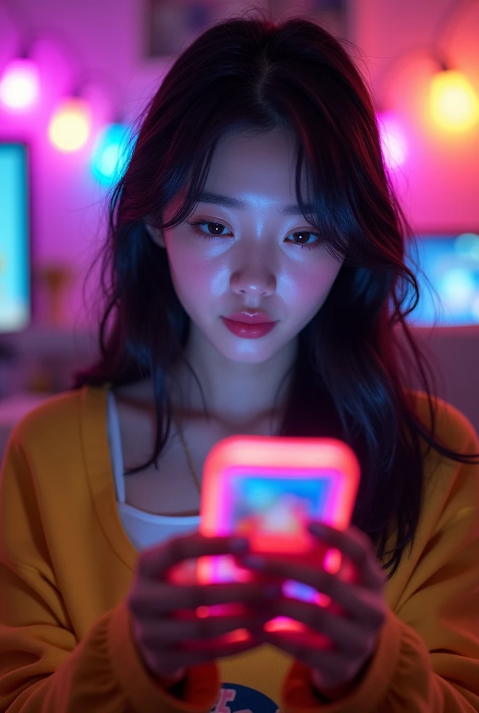 twice nayeon playing mobile games