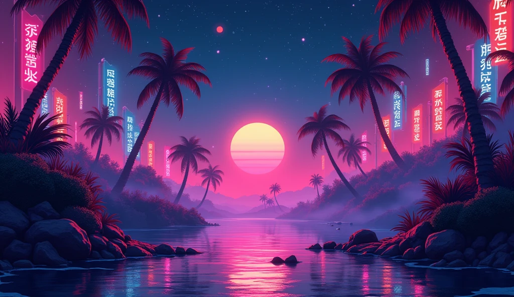 edm music,Neon Vibes, illustration