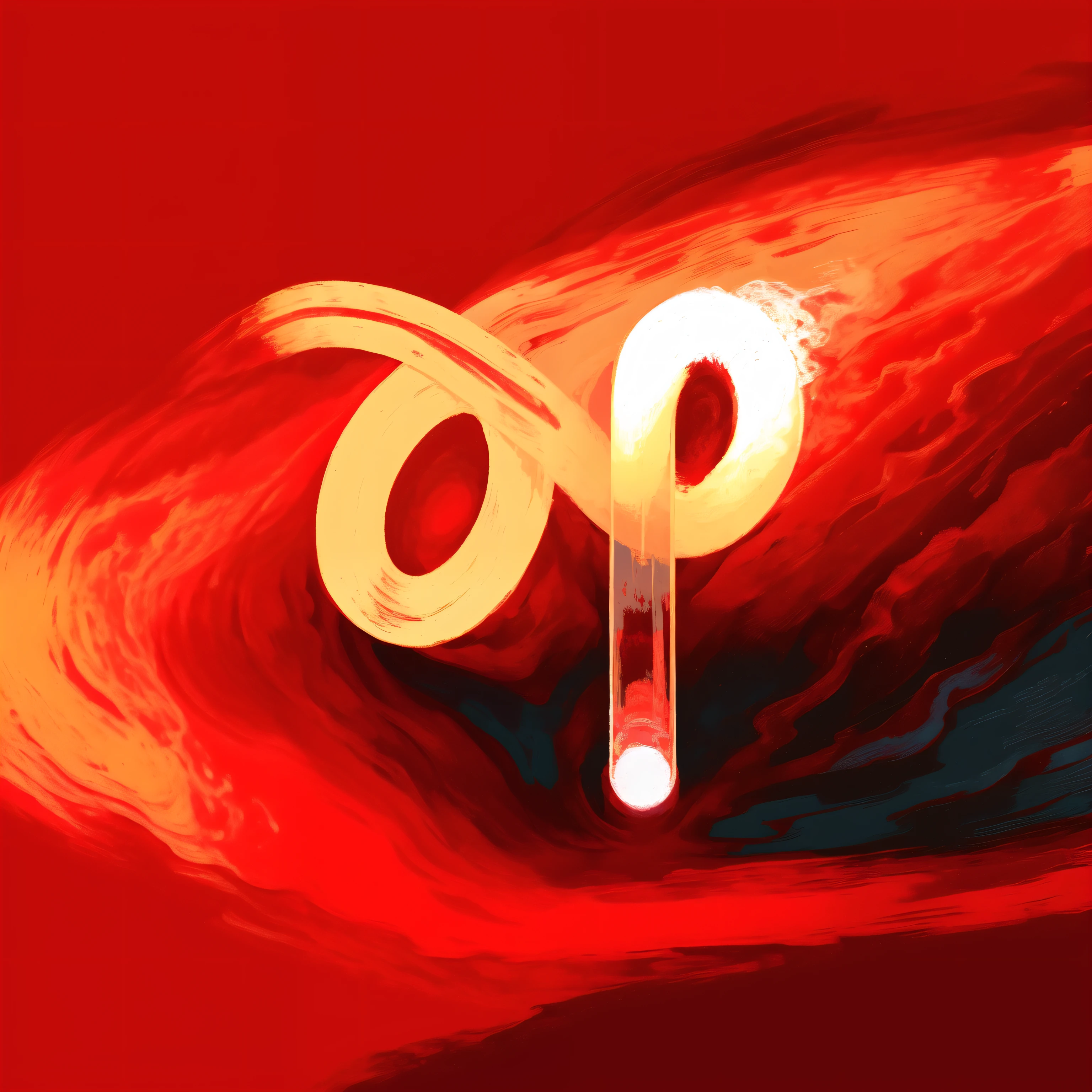 Close-up with red circle on top, number, photoshop , Written in red and orange color ink, stylized neon, milky, red neon light, venus symbol, photography, Neon Red, Deep Red, orange color, Light red, slope, Slight shadows at the intersection of images