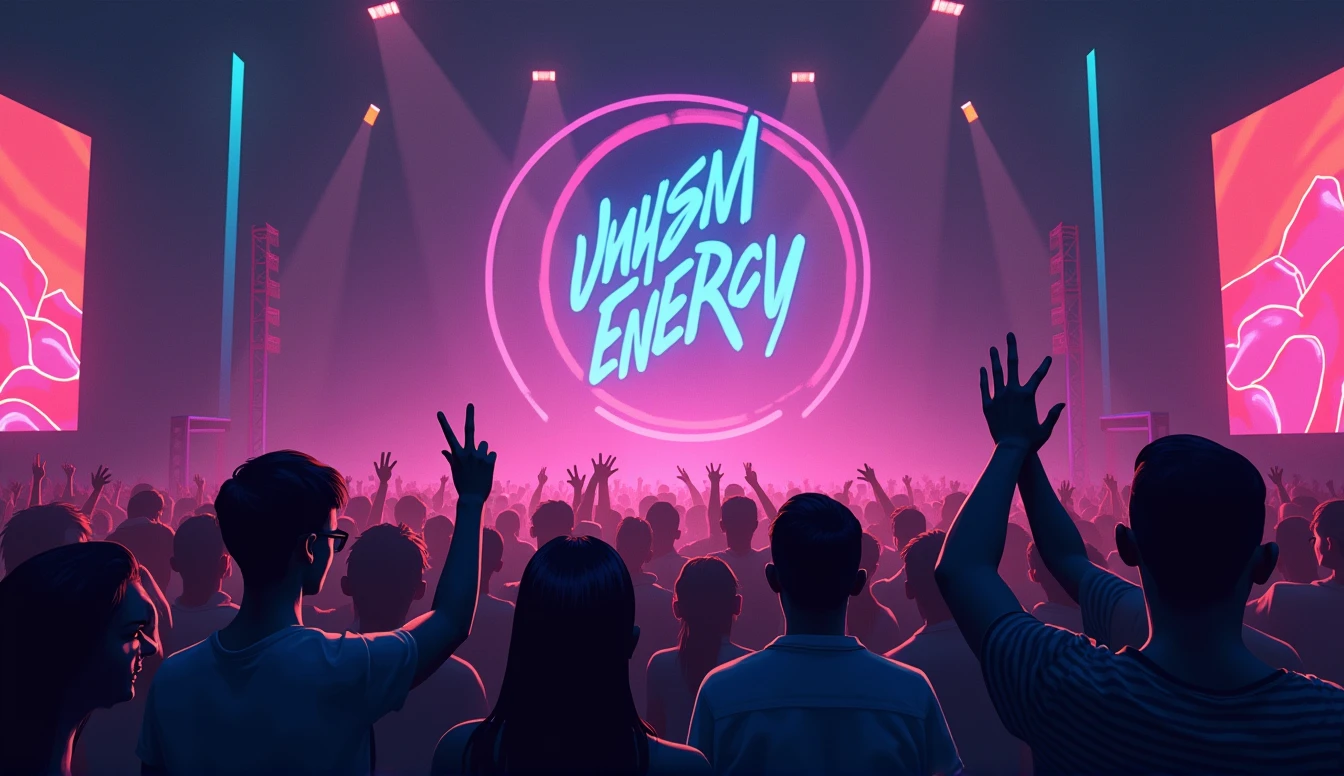 edm music,Neon Energy, illustration