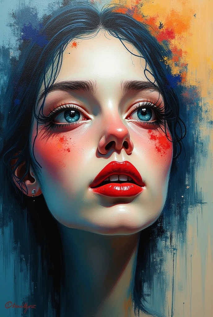 Impressionist abstract face