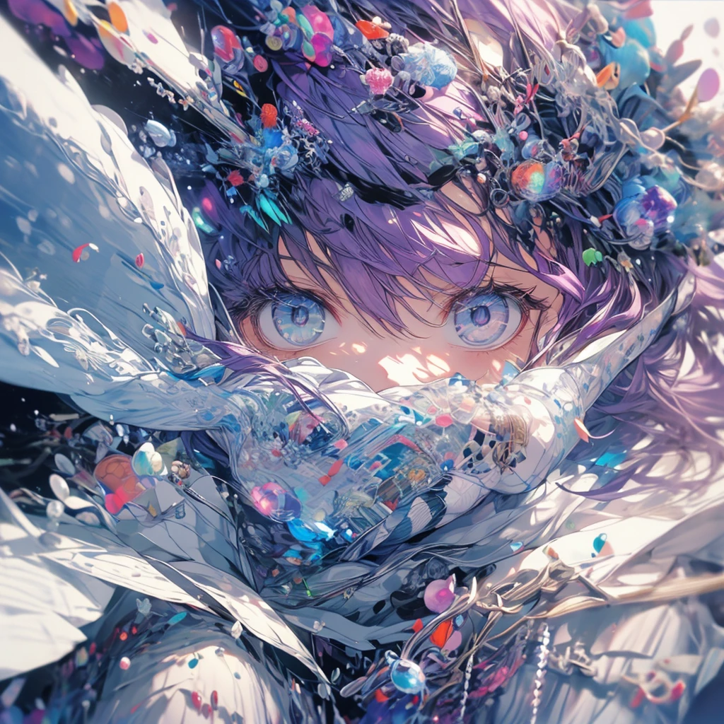 dancegirl,wearingcap,White jacket,high quality,high resolution,1girl,masterpiece,fullbody,8k, purple hair