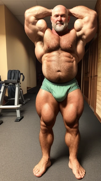 Fat, belly-bellied, muscular80Age: 18 Heaviest Caucasian Male Bodybuilder。The man has white hair、He has a very short shaven head.。The man's weight150kg。
Men are redTOnly wearing a bag。Male RedTThe crotch of the back is extremely large and bulging。
The man has his right hand down。The man raised his left hand、Armpit hairを見せ付けている。
The man is sunburned。The man's entire body is covered in Japanese tattoos.。Japanese tattoo。
The man's whole body is very hairy。chest hair。Belly hair。Arm hair。Leg hair。Lower abdomen hair。pubic hair。Armpit hair。
The man has a very thick neck。Developed shoulder muscles。Developed trapezius muscles。Developed pectoral muscles。Big round belly。thick limbs。
Symmetrical and well-formed face。A sturdy, manly face。A gentle face。Kind Face。
Statue。Standing posture。barefoot。Well-focused photo quality。Real。