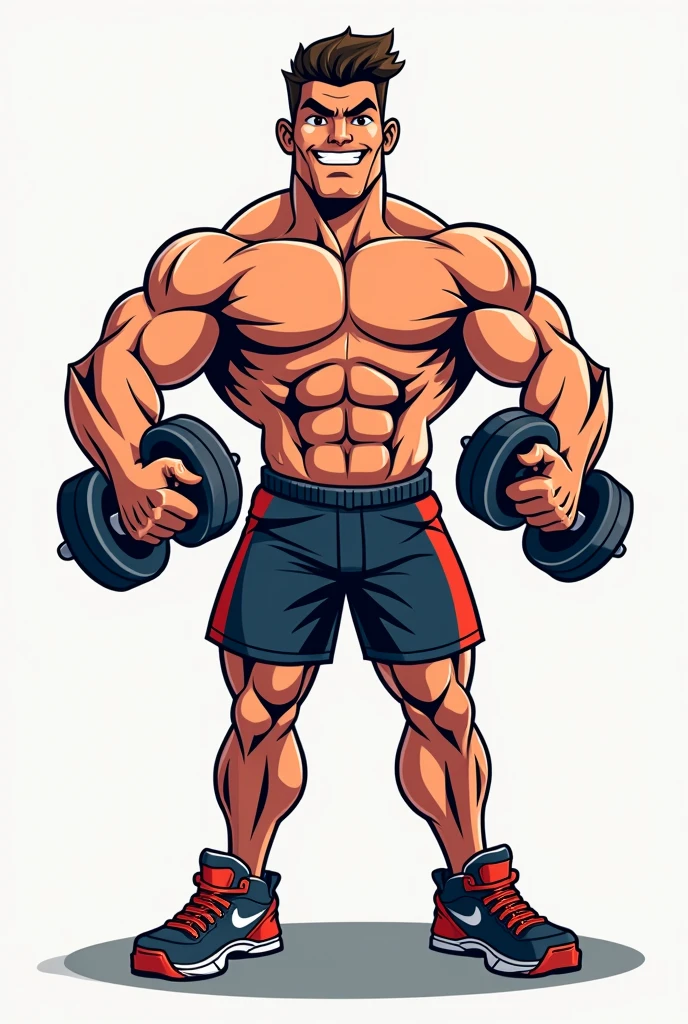 Mascot character for gym in vector
