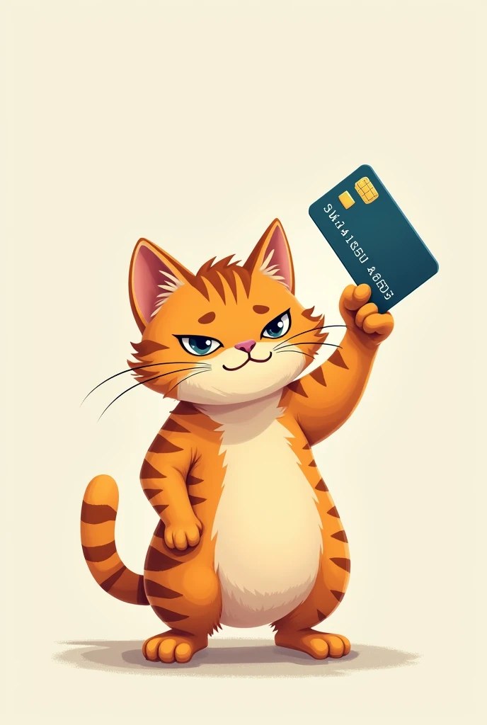 Cat shoing he's credit card 