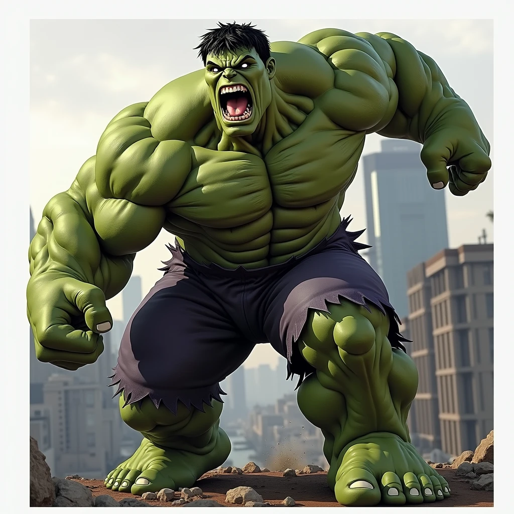 Hulk (marvel) is eating