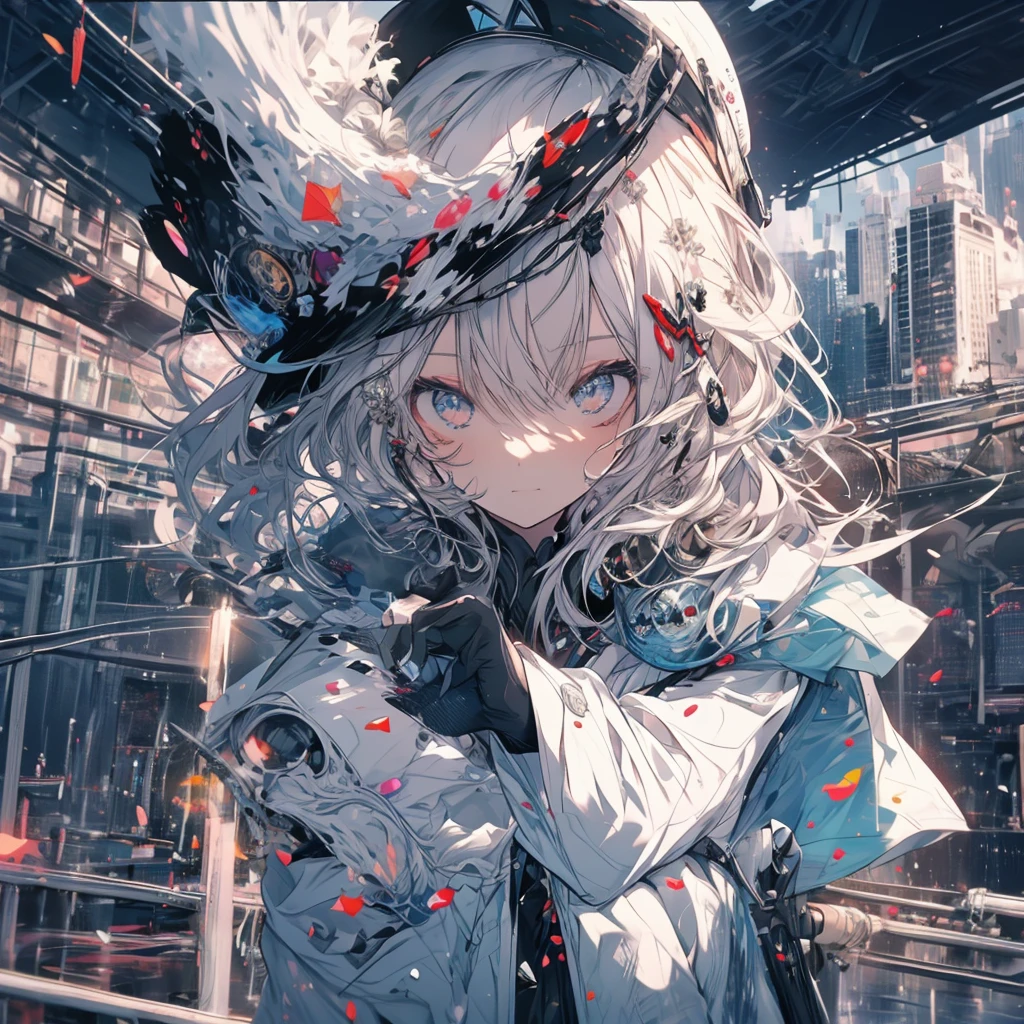 dancegirl,wearingcap,White jacket,high quality,high resolution,1girl,masterpiece,fullbody,8k,magentahair