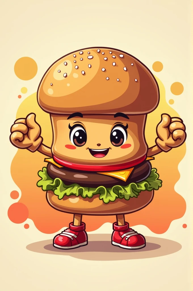 Mascot character for food burger in vector