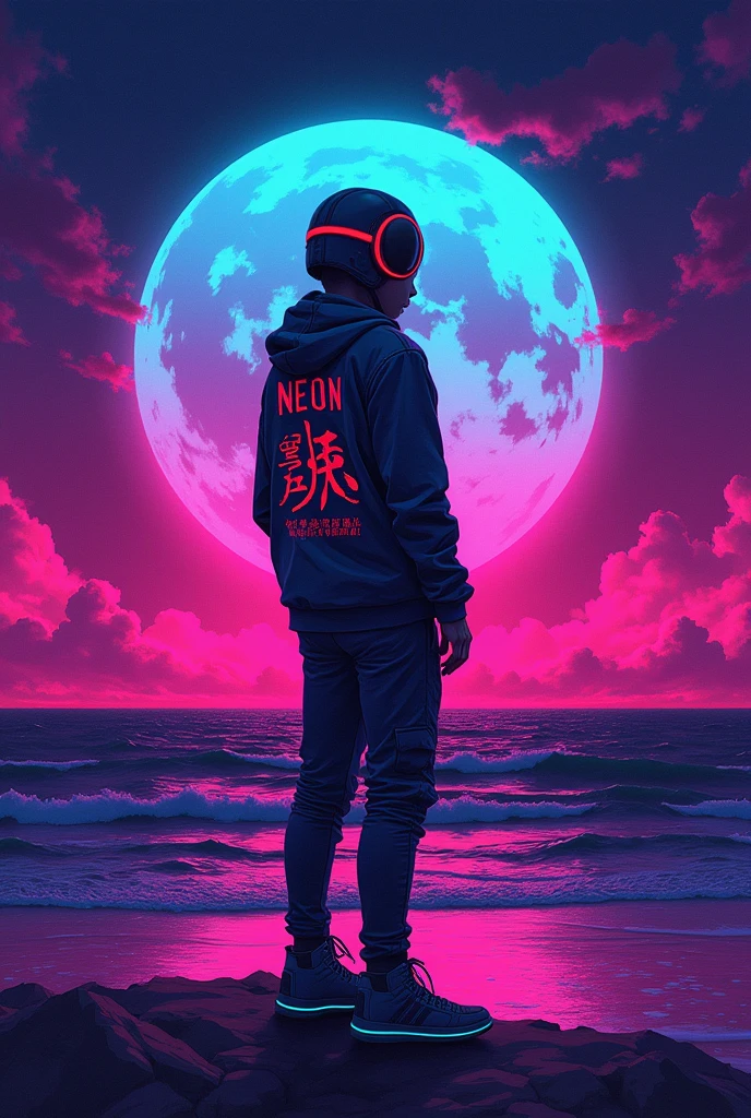 edm music,Neon Vibes, illustration