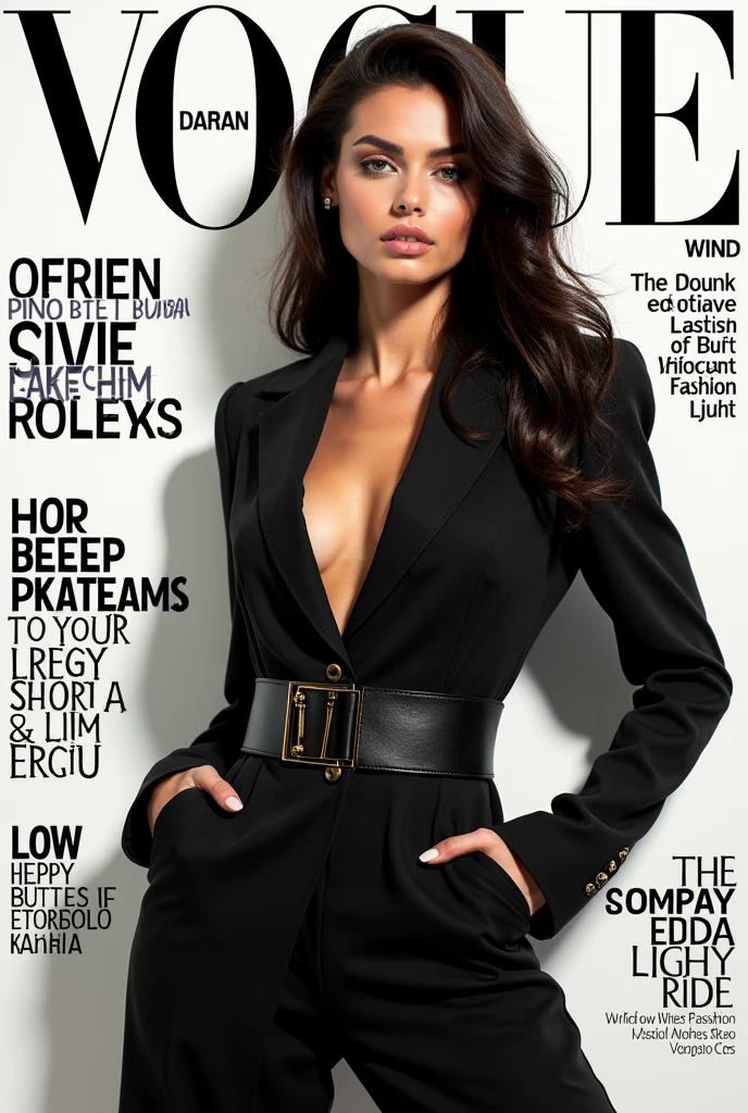 Magazine cover page for fashion
