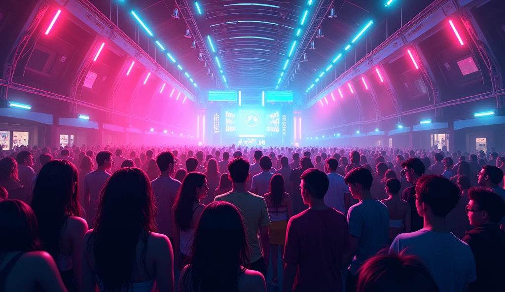 edm music,Neon Vibes, illustration