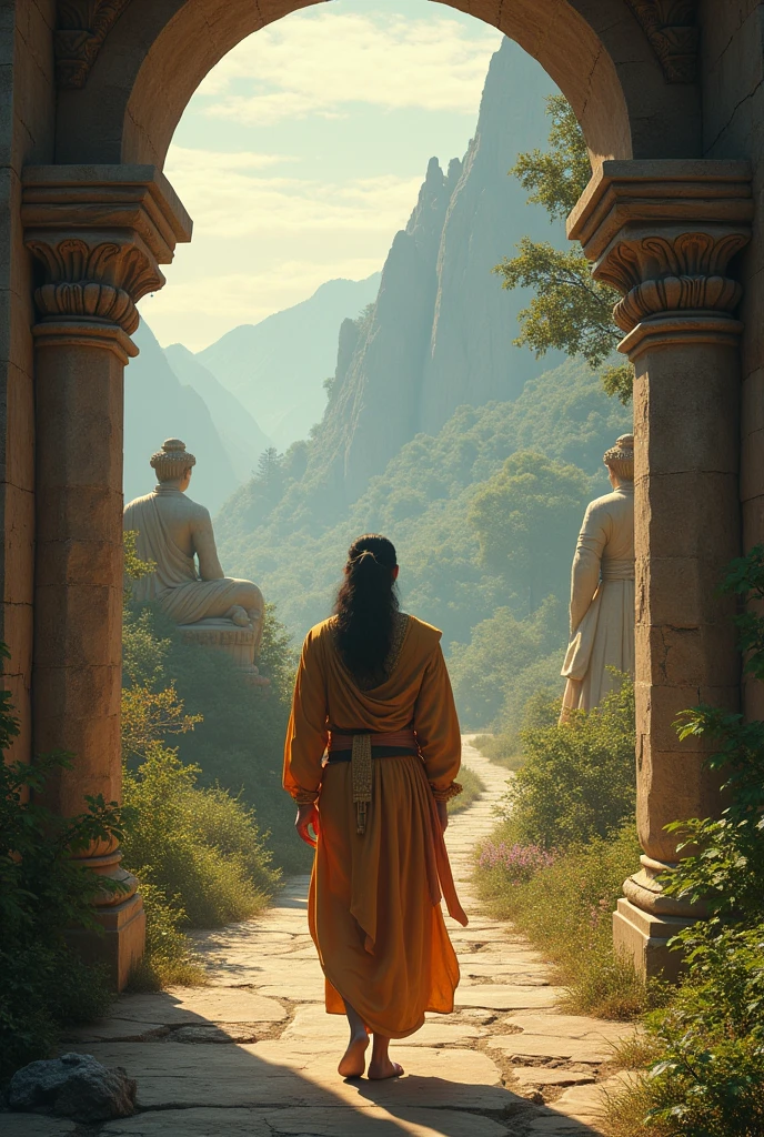 In ancient times, a prince, while going to his ashram