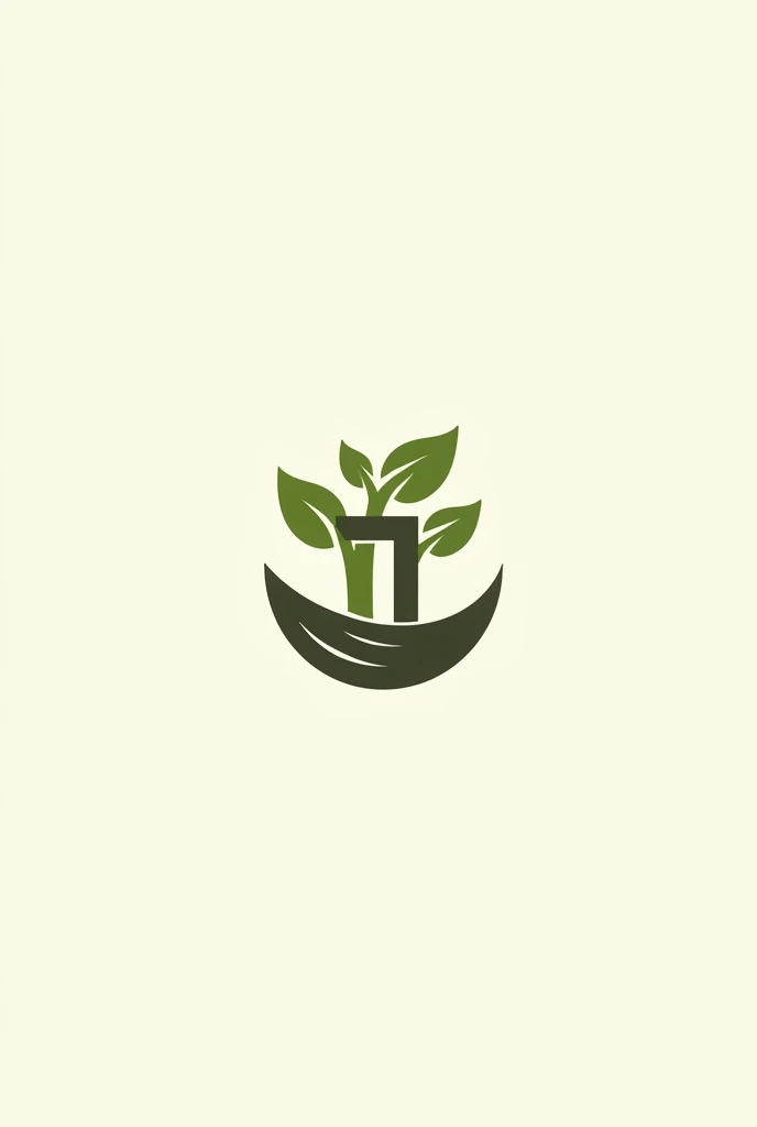 simple logo related to agriculture, hidden image of 2 T letters, has the image of sprouting sprouts, meaning protection