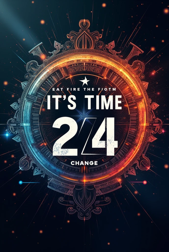 Create mobile wallpaper written on 11/8,/24 and motivated line like it's time to change with interesting wallpaper

