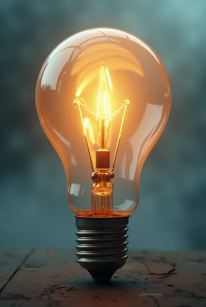A light bulb with the circular bubble circumscribing Panay island, and a torch with its flame in the middle of Panay island and its handle inside the bulb's threaded  part.