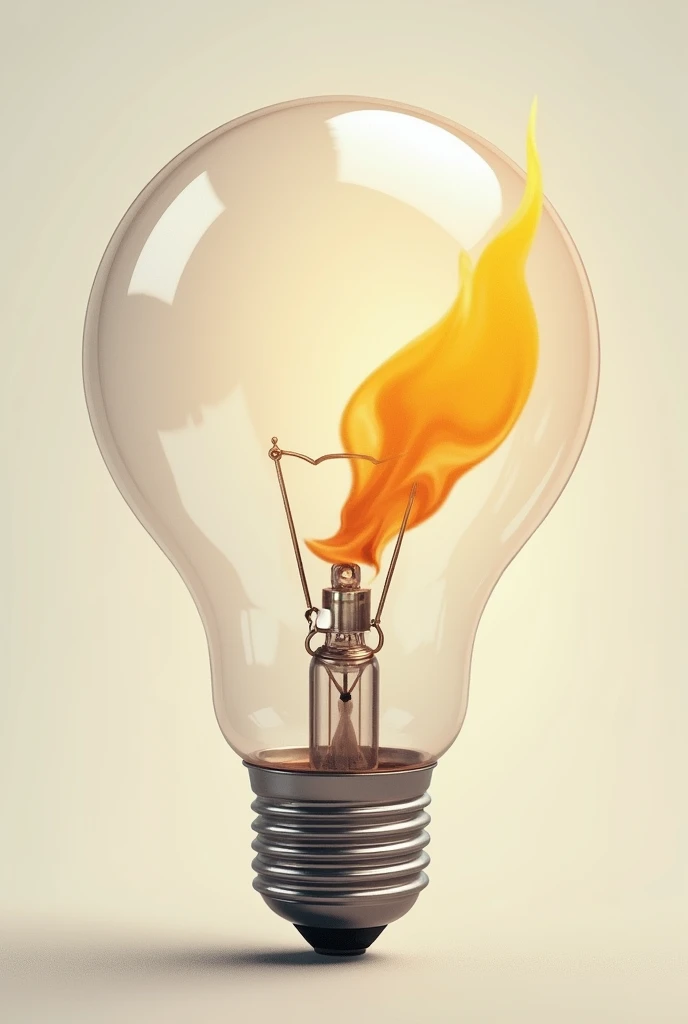 A light bulb with the circular bubble circumscribing Panay island, and a torch with its flame in the middle of Panay island and its handle inside the bulb's threaded part.