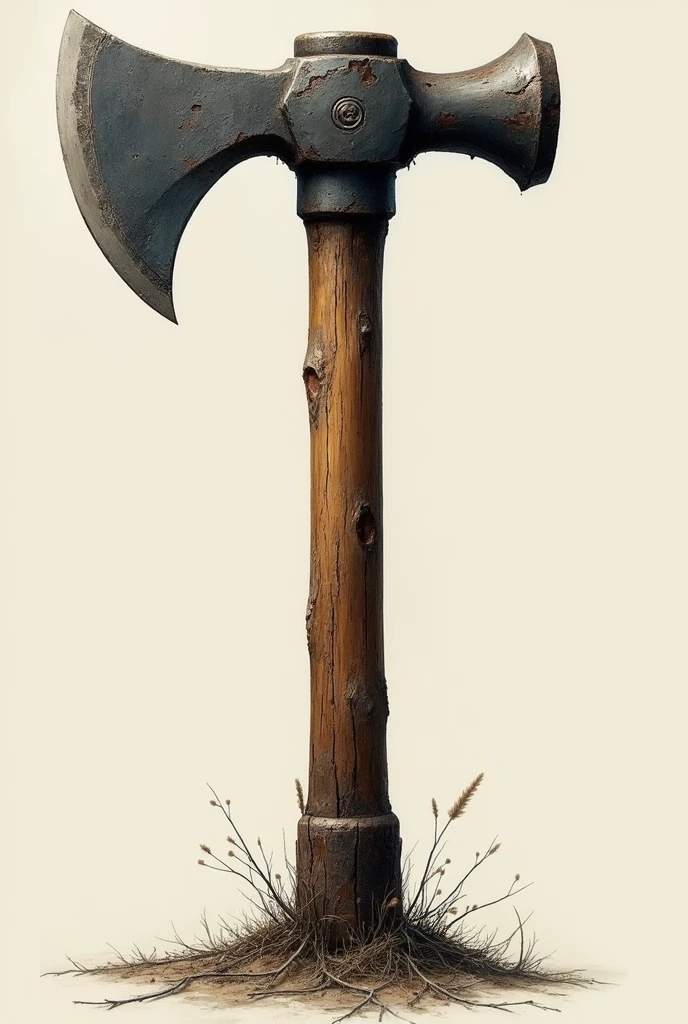 Pickaxe that can represent a capital letter T in the form