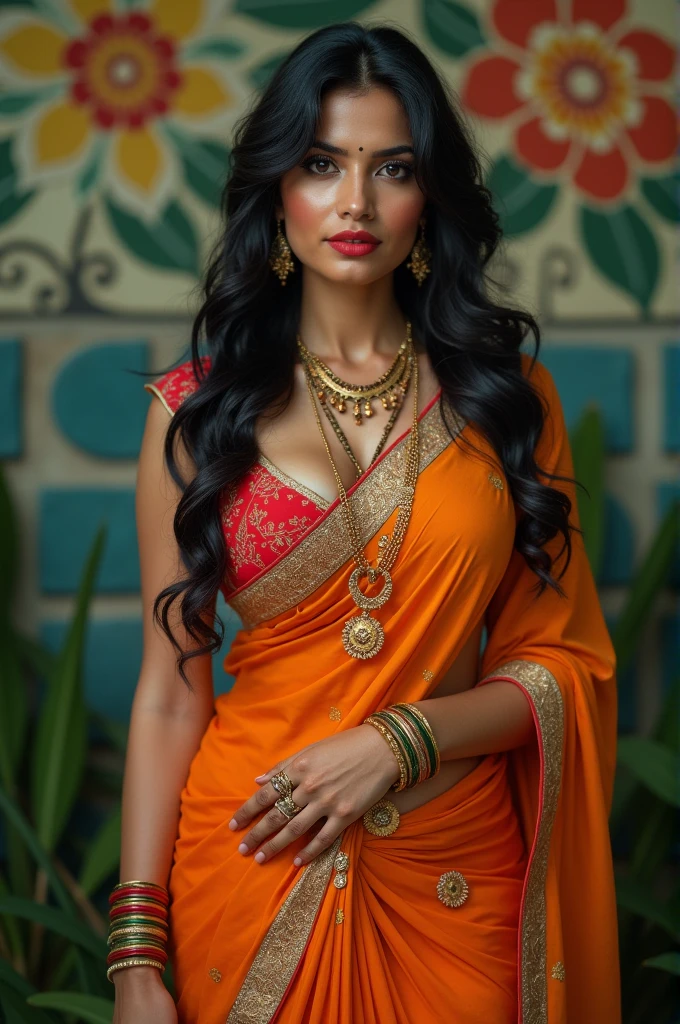 A very beautiful Indian women who is 35 and is curvy