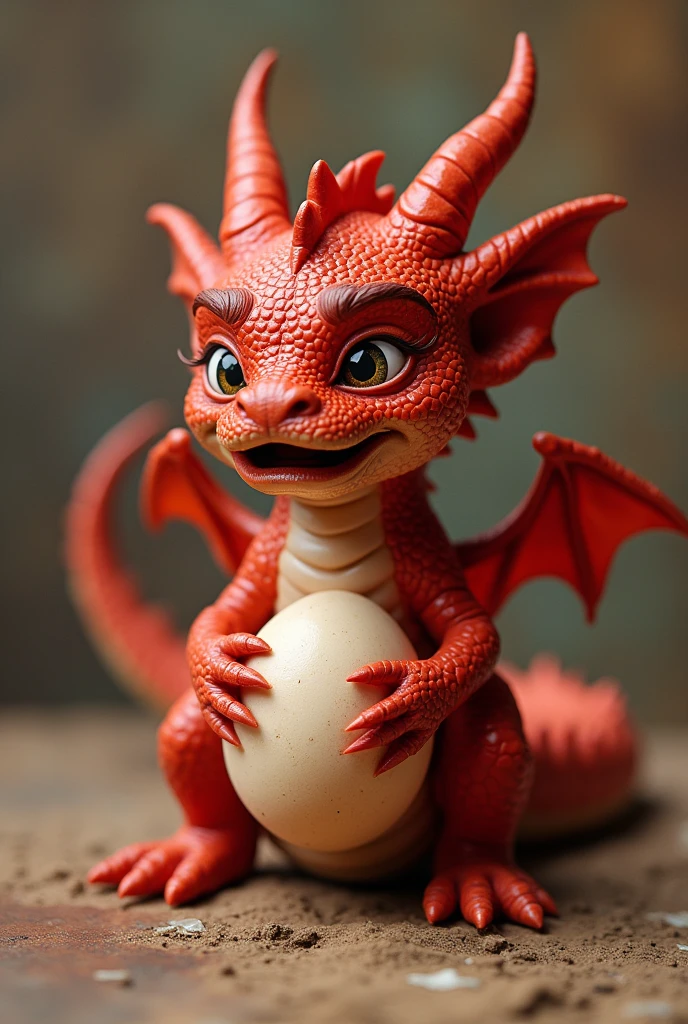 Dragon, (dragon shota:2), Small Height, (dragon appearance:2), red scaly skin, red full body, red body only, two horns on the sides pointing towards the back of the head, short small tail, (small penis:2), (Dragon alone:2), (egg coming out of pot anal region:2), stretched anus, (crying dragon:1.4), Crying of pain,