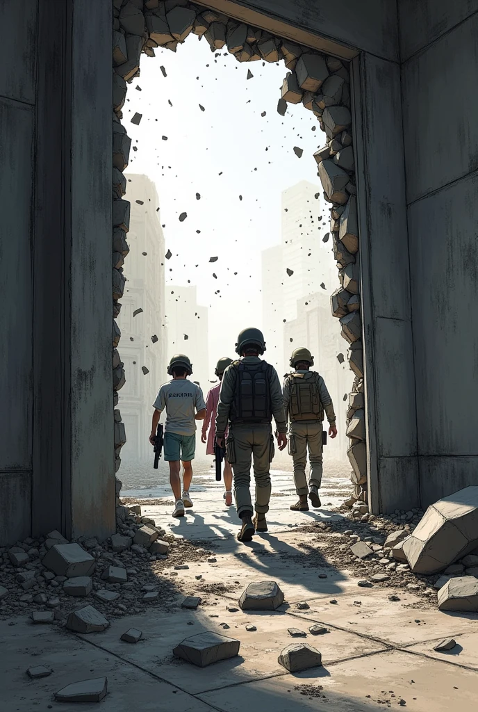 Prompt for Hand-Drawn Sketches:

Flashback to the Explosion:

A chaotic scene in a modern science lab in Mumbai just as a massive explosion occurs. The walls are shattered, and debris is flying everywhere. In the foreground, a group of frightened children, about to escape through a broken window, can be seen. The expressions on their faces show a mix of fear and determination as they make their escape amidst the chaos.
The Capture:

The next sketch shows private security teams, dressed in tactical gear, searching the ruined lab. In the shadows, they spot the escaping children and give chase. The scene is tense, with the children being caught and captured one by one, their faces showing a mixture of fear and defiance.
