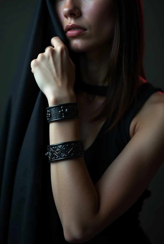 Women black hand bracelet
