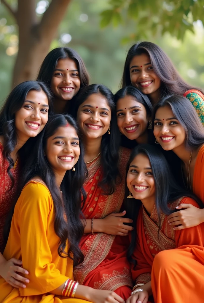 7 Indian girls group of friends image for YouTube thumbnail