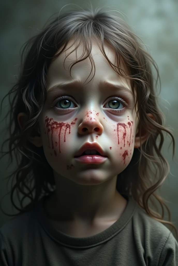 Un child con una expresión inocente que se descompone y se transforma en un adulto enfermo y amargado, representing how, without Catharsis, he "child" becomes a "sick adult learner."