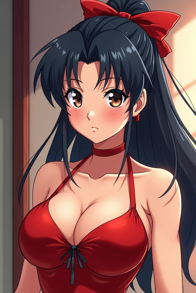 ((Masterpiece)) ((Ultra-detailed)) Azula matatabi, mommy hairtied, sexy, grab her breast, hentai