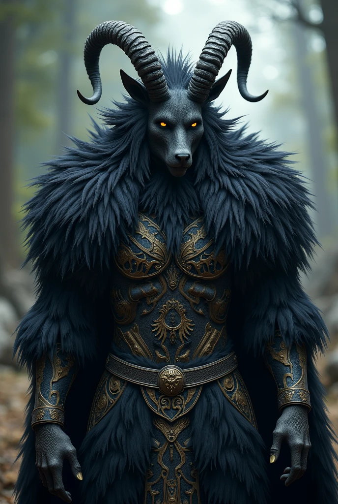A highly detailed and hyper-realistic depiction of a lugubrious beastly goddess with an intricately scarred face. The character is surrounded by mist, evoking a mysterious and eerie atmosphere. The lighting is dark and atmospheric, with a red smoke adding a touch of sinister ambiance. The image is of the best quality, with a resolution of 4k and HDR enhancement, showcasing the utmost level of detail and realism